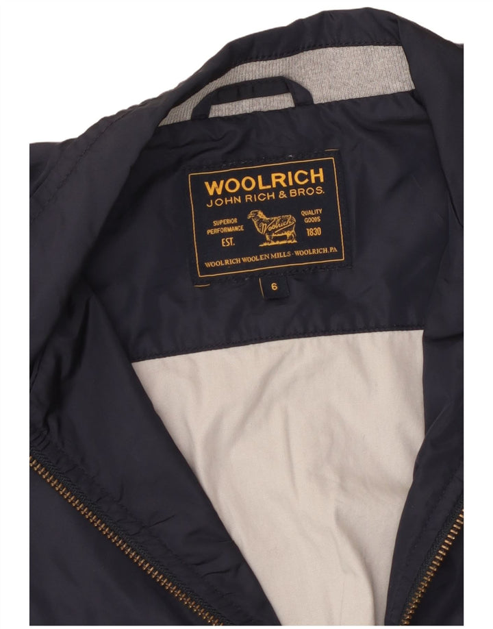 Куртка-бомбер WOOLRICH для мальчиков 5–6 лет, темно-синяя с цветными блоками