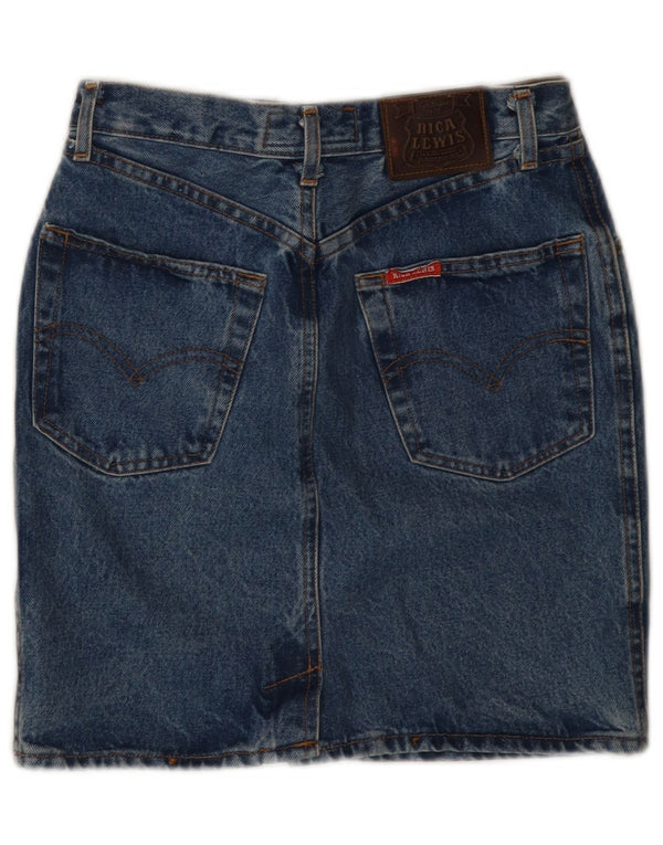 Женская мини-юбка из джинсовой ткани с высокой талией RICA LEWIS, размер США 6, средний размер W25, синий хлопок