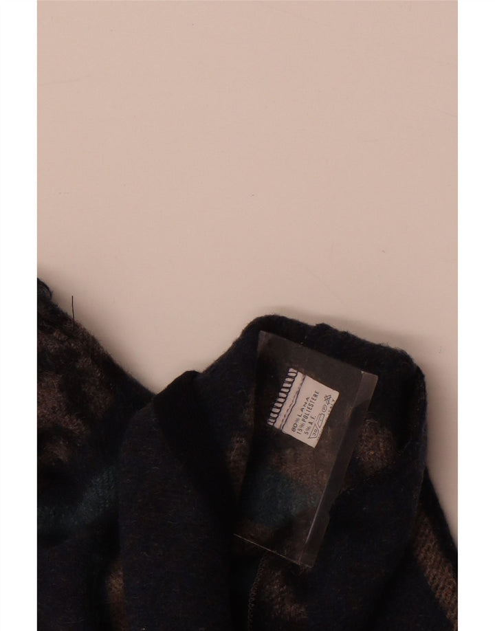 Винтажный мужской жилет среднего синего цвета из шерсти Fair Isle