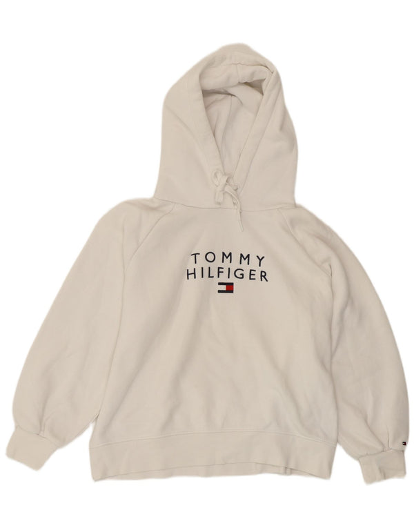 Женский джемпер с капюшоном Tommy Hilfiger UK 6 XS, белый хлопок