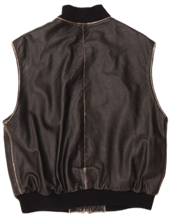 Женский кожаный жилет CONBIPEL UK 18 XL, черный кожаный