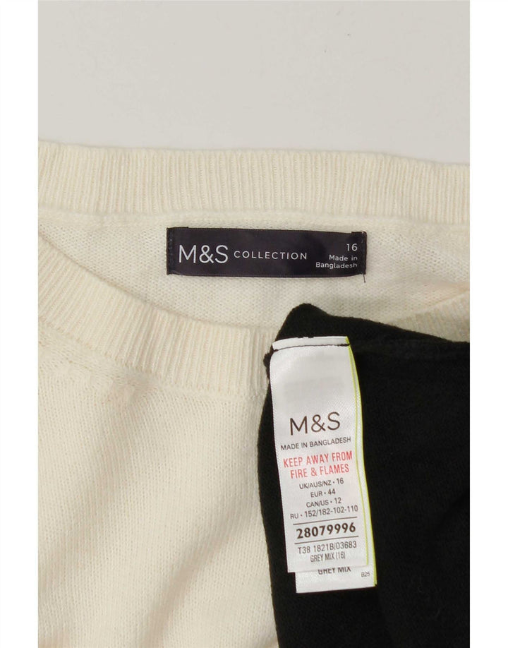 Женский джемпер с вырезом «лодочка» Marks & Spencer, Великобритания 16, большой серый