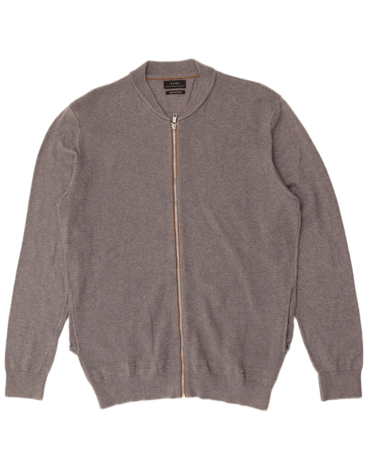 Мужской кардиган Zara XL, серый хлопок