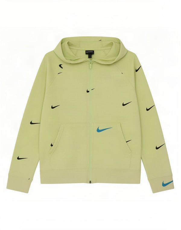 Свитер с капюшоном и молнией стандартного размера Nike для девочек, 12–13 лет, большой зеленый