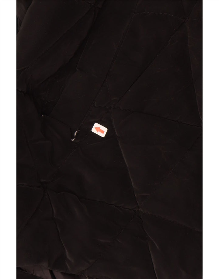 Стеганая куртка с капюшоном Zara для девочек 13-14 лет, черная
