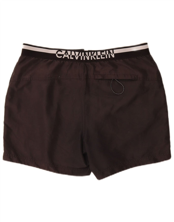 Мужские шорты для плавания с рисунком Calvin Klein, большие черные, полиэстер