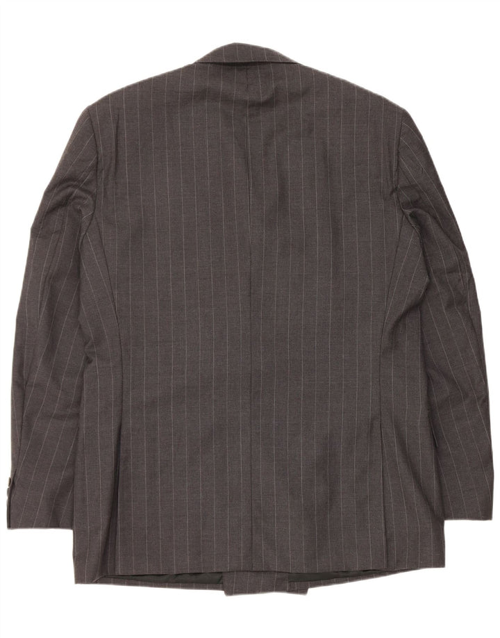 Мужской пиджак Ermenegildo Zegna размер 54 XL серый в полоску