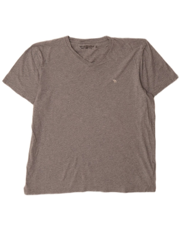 Мужская футболка Abercrombie & Fitch Top XL, серый хлопок с крапинками