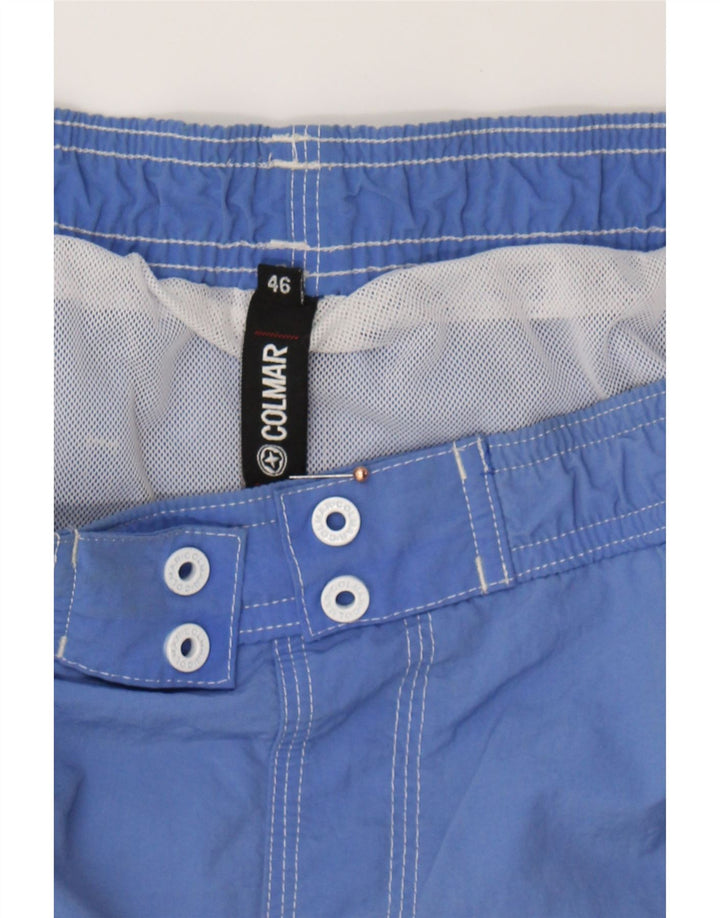 COLMAR Mens Swimming Shorts IT 46 Small Blue Colourblock Polyester Vintage Colmar and Second-Hand Colmar from Messina Hembry 