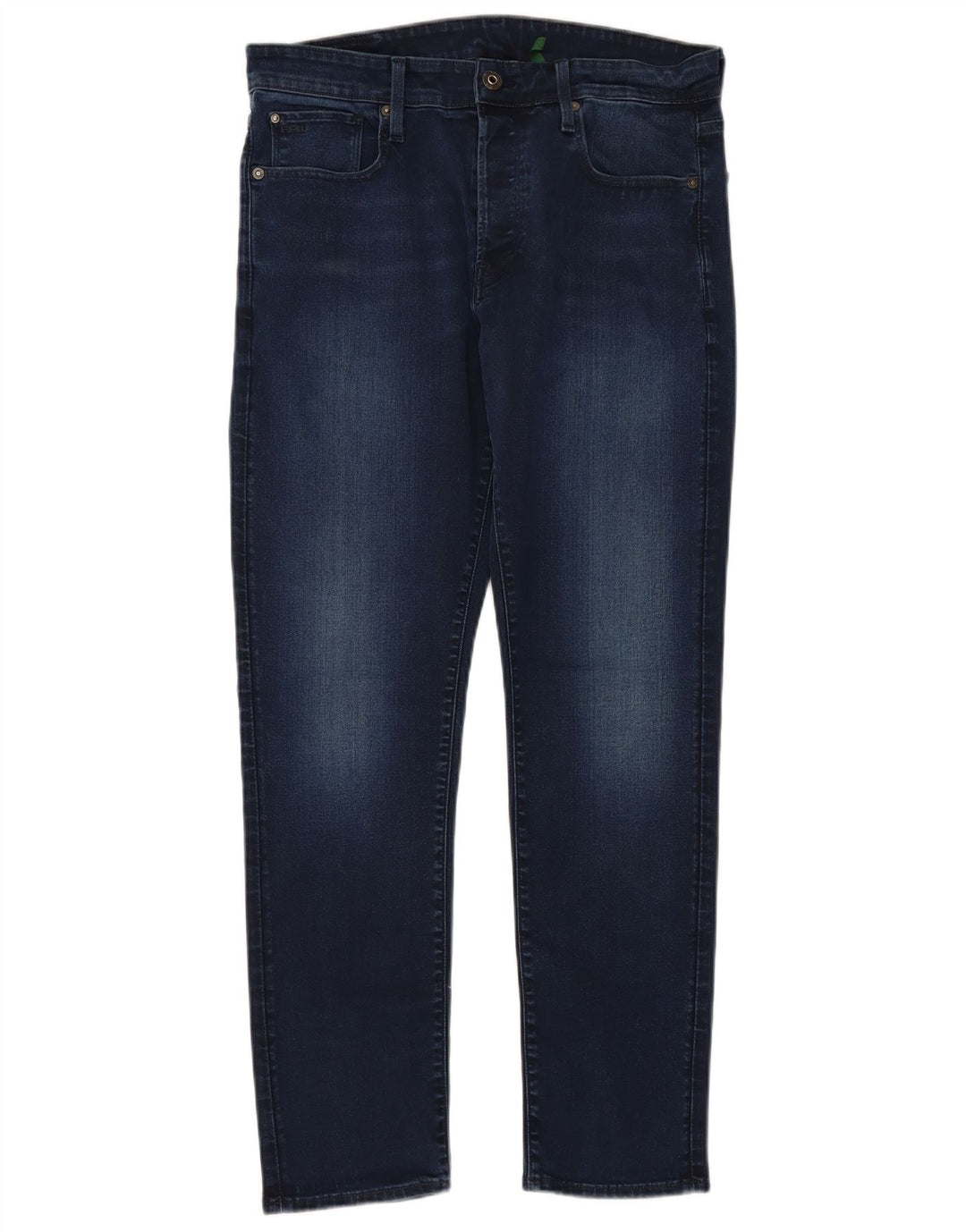 Мужские прямые зауженные джинсы G-STAR W34 L32 темно-синие, хлопок