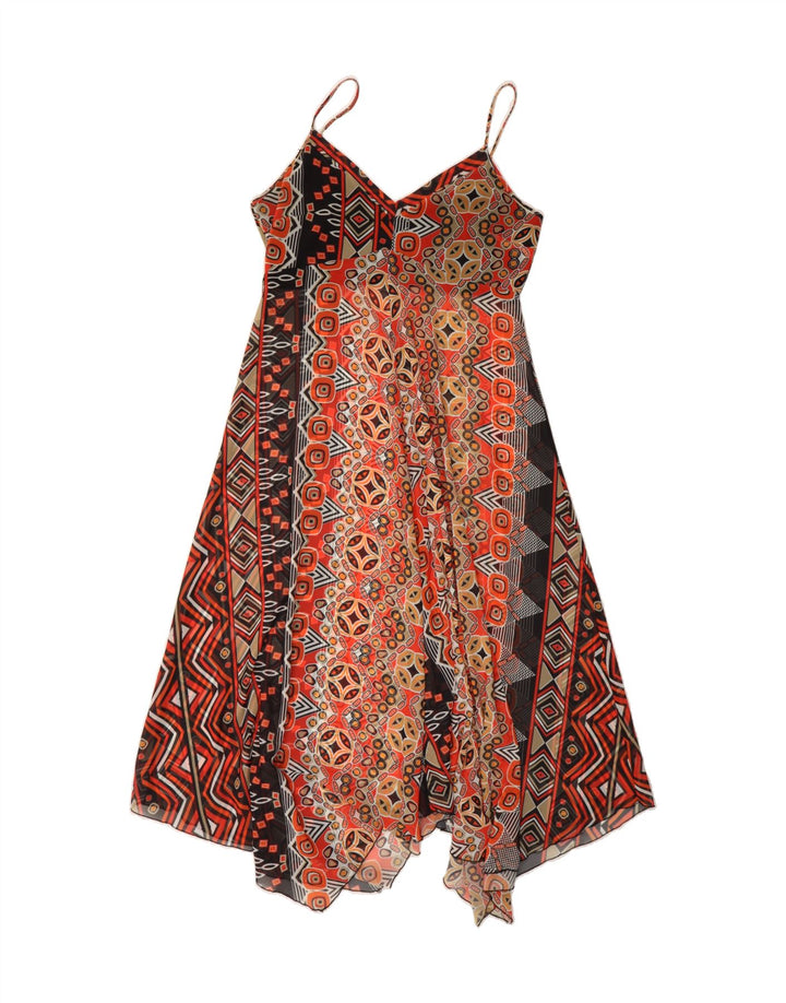 SANDRO FERRONE Womens Roma See Through Asymmetrical Dress UK 12 Medium Red Vintage Sandro Ferrone and Second-Hand Sandro Ferrone from Messina Hembry 