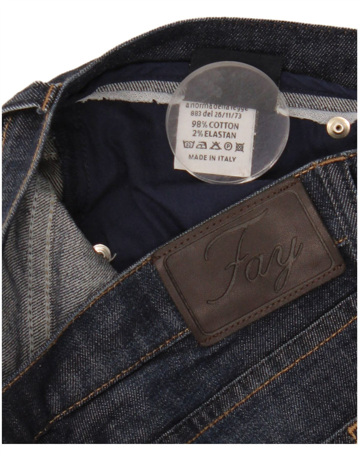 Женские прямые джинсы Fay W32 L28, темно-синий, хлопок