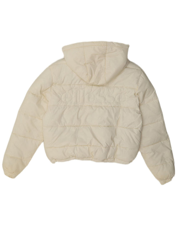 Ellesse Женская утепленная куртка оверсайз с капюшоном UK 8 Small Off White