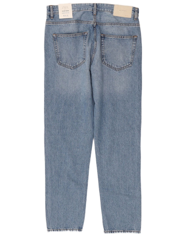Мужские зауженные зауженные джинсы Zara EU 40 Medium W31 L30, синие, хлопок