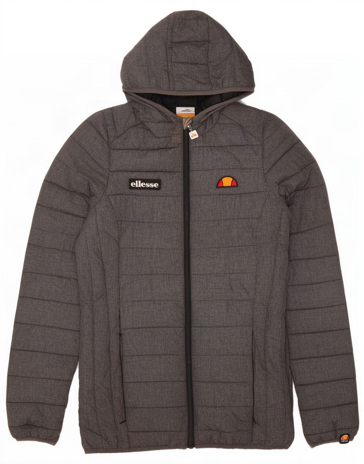 Женская утепленная куртка Ellesse с капюшоном UK 8, маленький серый полиэстер