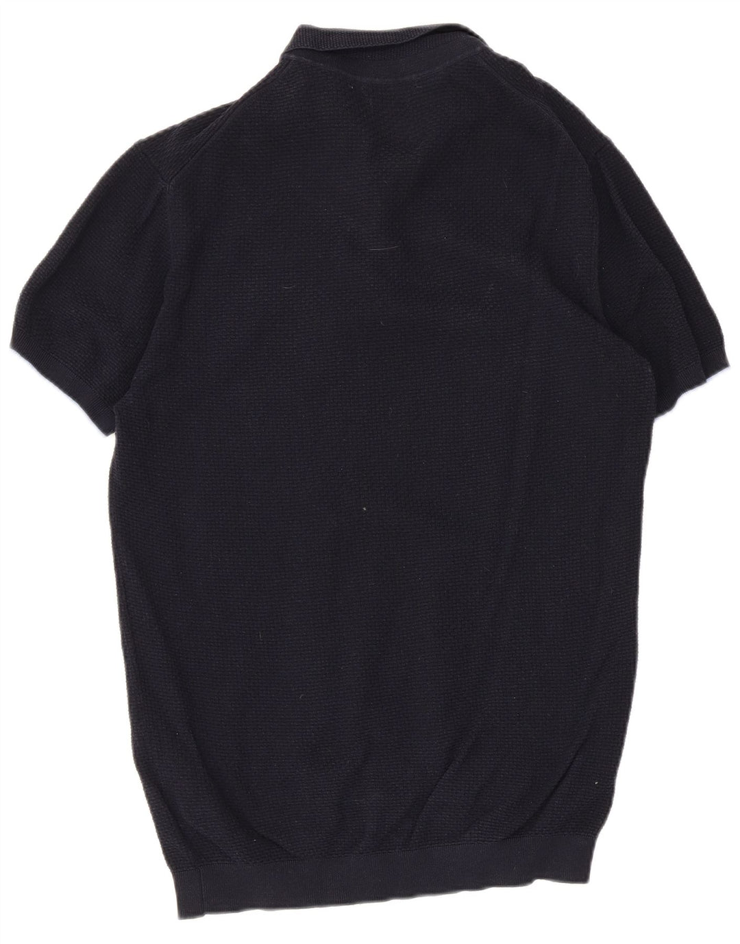 Мужская рубашка-поло Massimo Dutti, темно-синяя, хлопковая