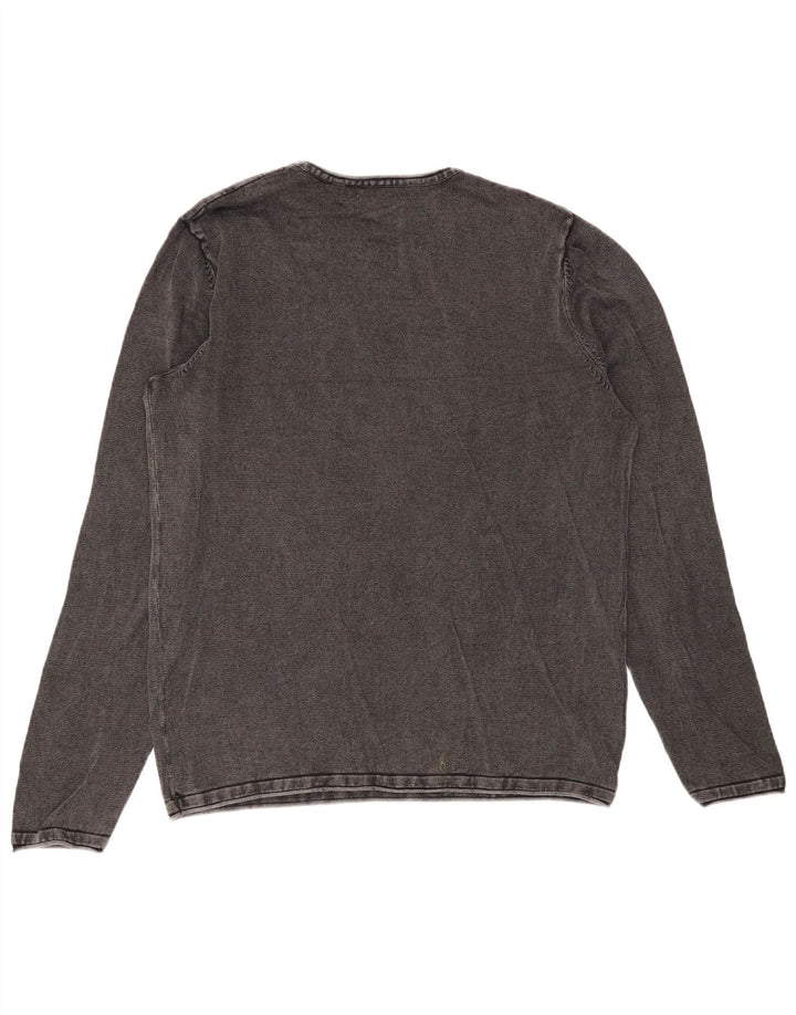 Мужской топ Jack & Jones с длинным рукавом, средний серый хлопок