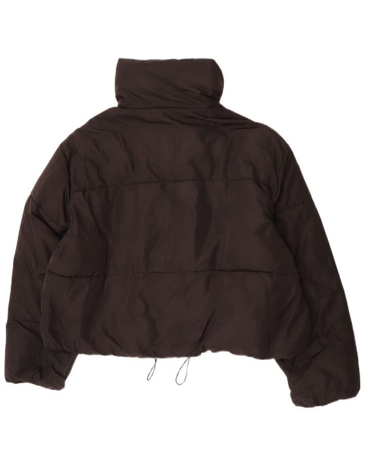 Женская укороченная утепленная куртка оверсайз Zara UK 18 XL, черный полиэстер