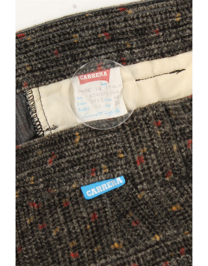 CARRERA Женские вельветовые брюки с высокой талией IT 50 Large W34 L27 Серые