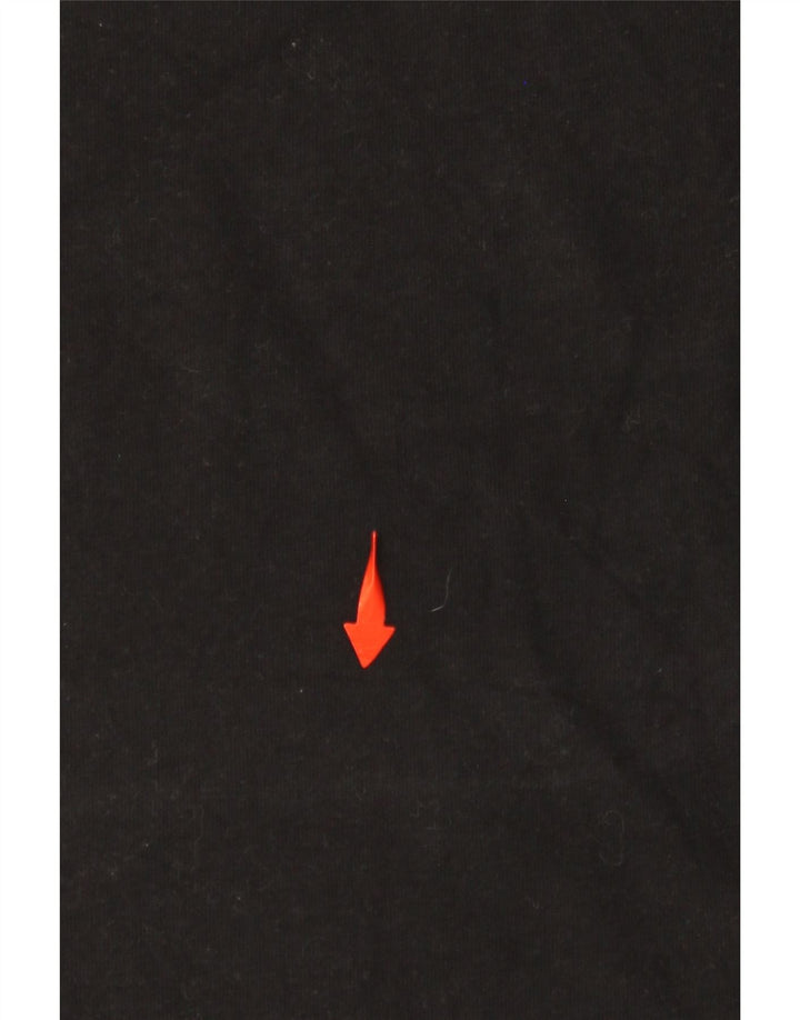 SUPERDRY Женская футболка с рисунком Top UK 16, большой черный хлопок