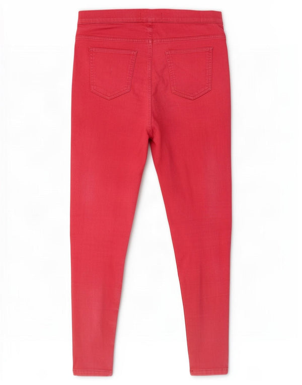 Marks & Spencer Womens Jegging Jeans UK 14 Large W33 L27 Pink Cotton