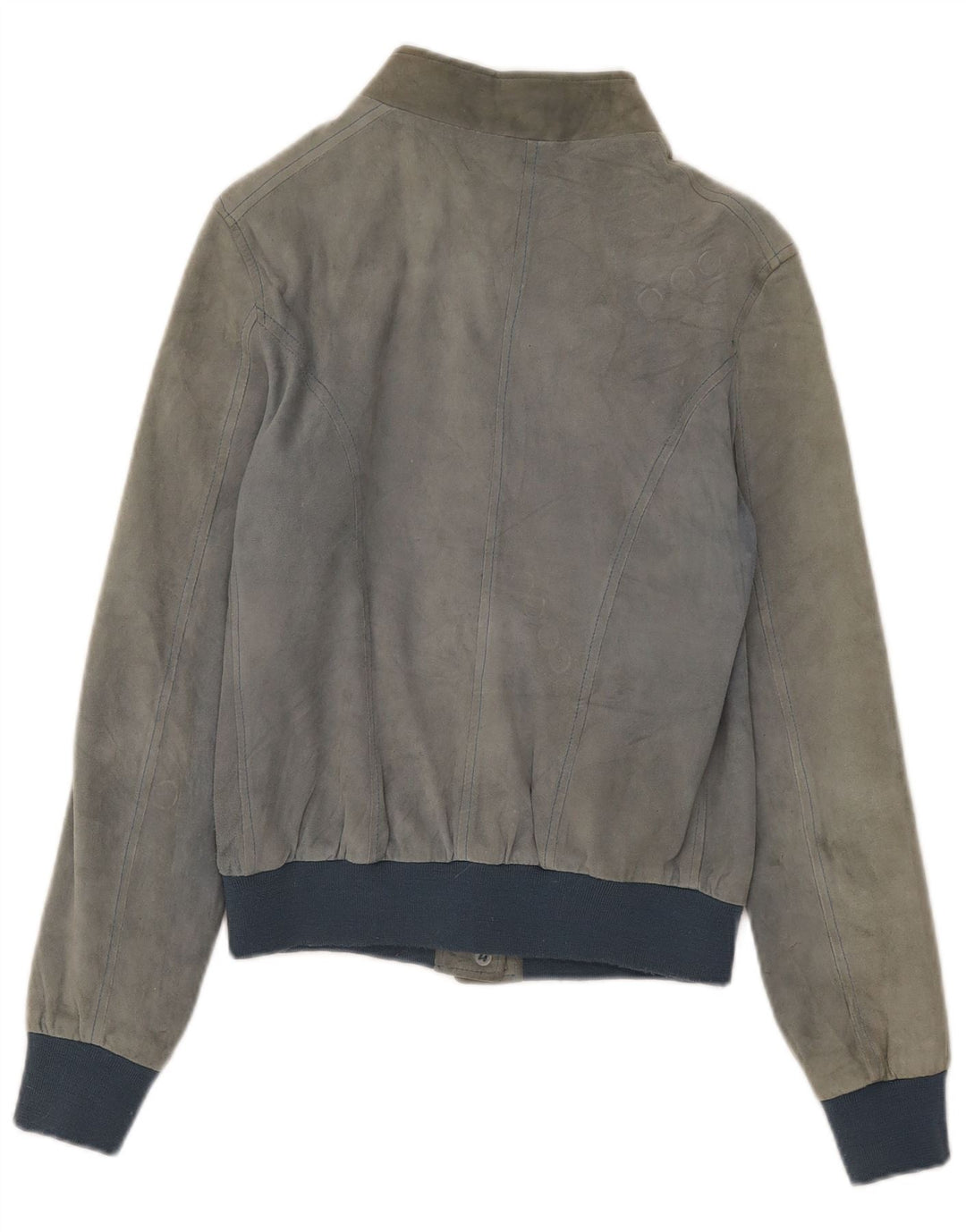 Женский замшевый бомбер Emanuele Curci IT 44 Medium Grey Colourblock