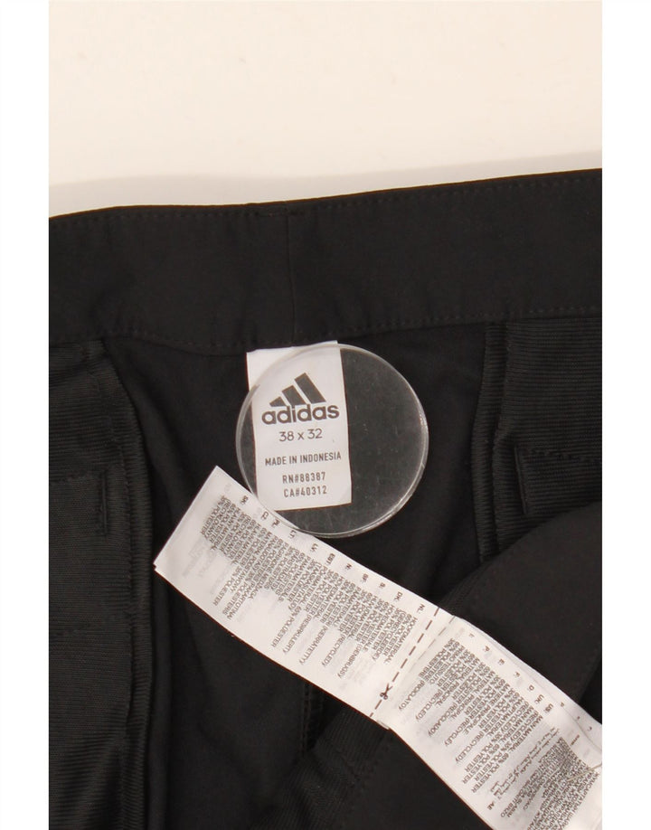 Мужские узкие брюки-чинос Adidas W38 L32, черный полиэстер