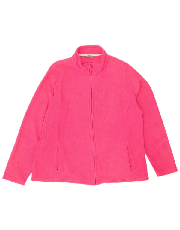 Женская флисовая куртка Marks & Spencer UK 20 2XL розовая из полиэстера