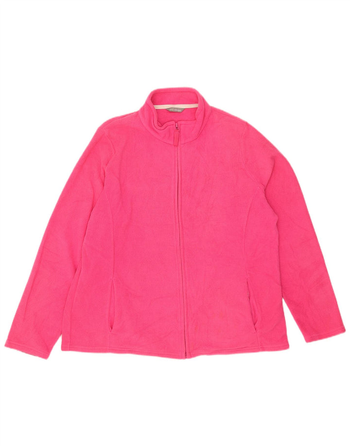 Женская флисовая куртка Marks & Spencer UK 20 2XL розовая из полиэстера