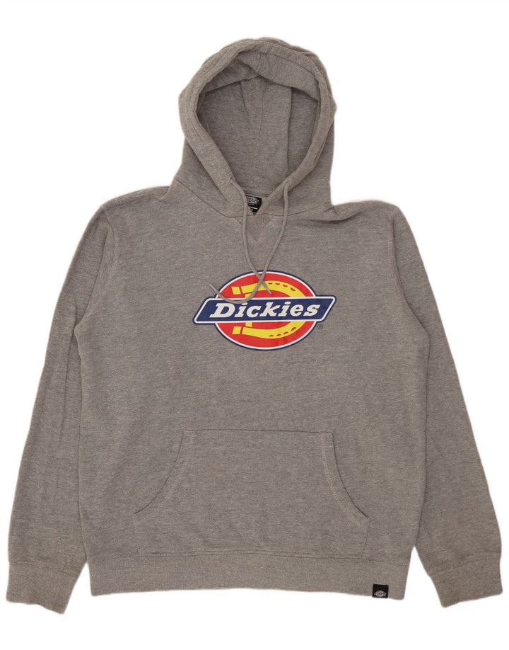 DICKIES Мужской джемпер с капюшоном с рисунком, большой серый, хлопок