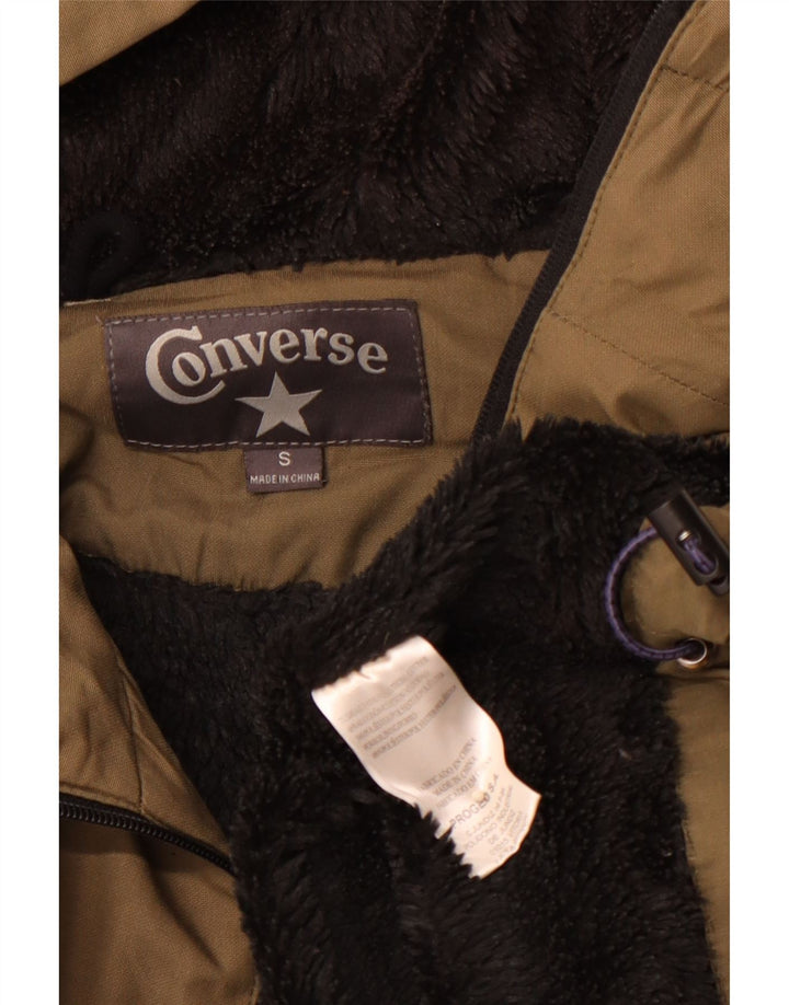 Мужская ветровка CONVERSE с капюшоном UK 36, маленький цвет хаки, хлопок
