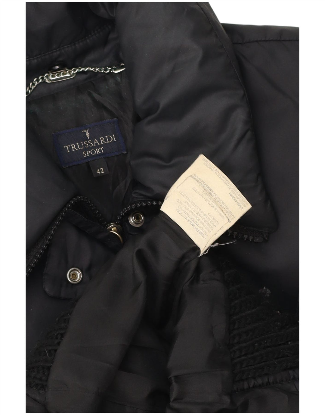 Женская утепленная куртка Trussardi IT 42 Medium Black Полиамид