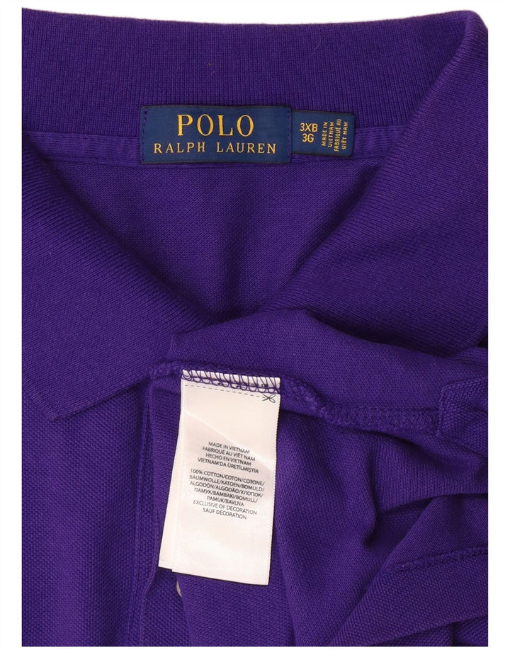 Мужская рубашка-поло POLO RALPH LAUREN 3XL, фиолетовый хлопок