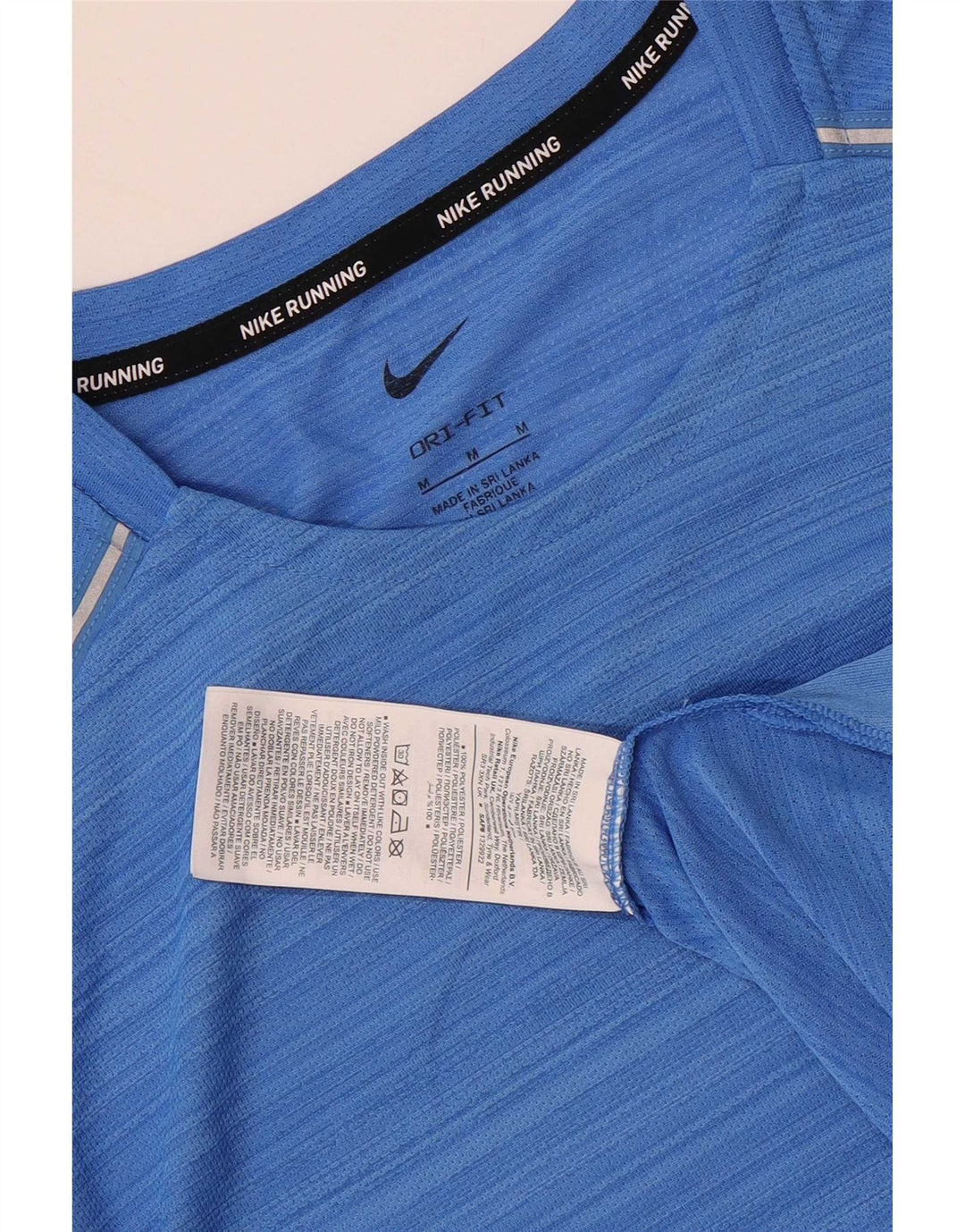 Мужская футболка Nike Dri Fit из полиэстера средней синей полоски