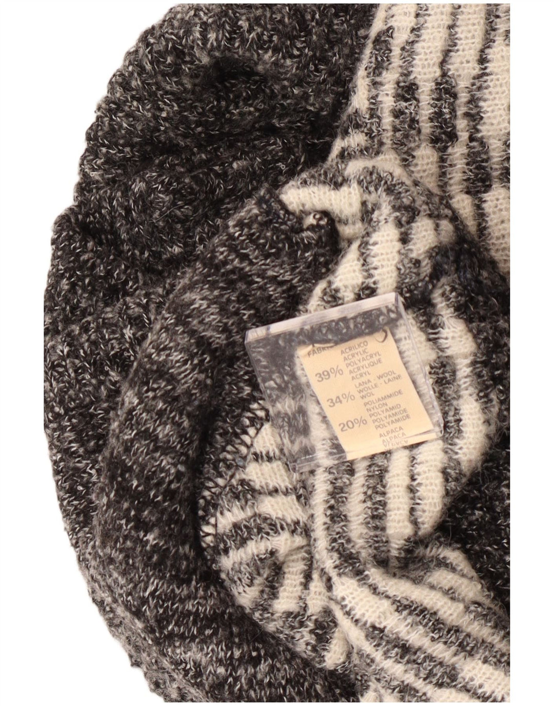 Винтажный мужской кардиган-свитер XL, серый акрил с геометрическим рисунком