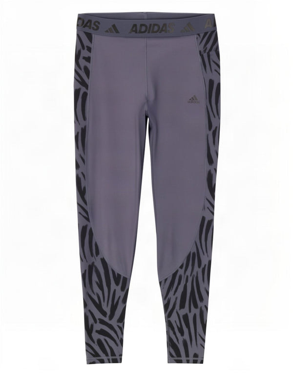 Женские леггинсы Adidas Tech Fit с графическим рисунком UK 20/22 XL Темно-синие с животным принтом