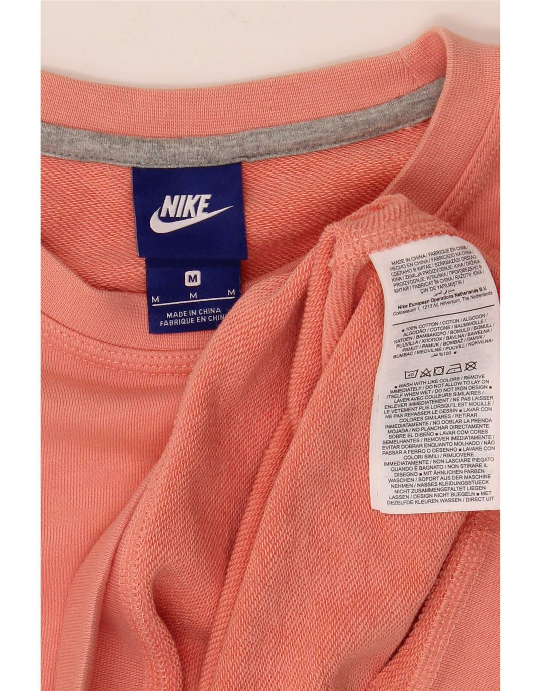 Мужской свитшот Nike, хлопковый джемпер среднего розового цвета