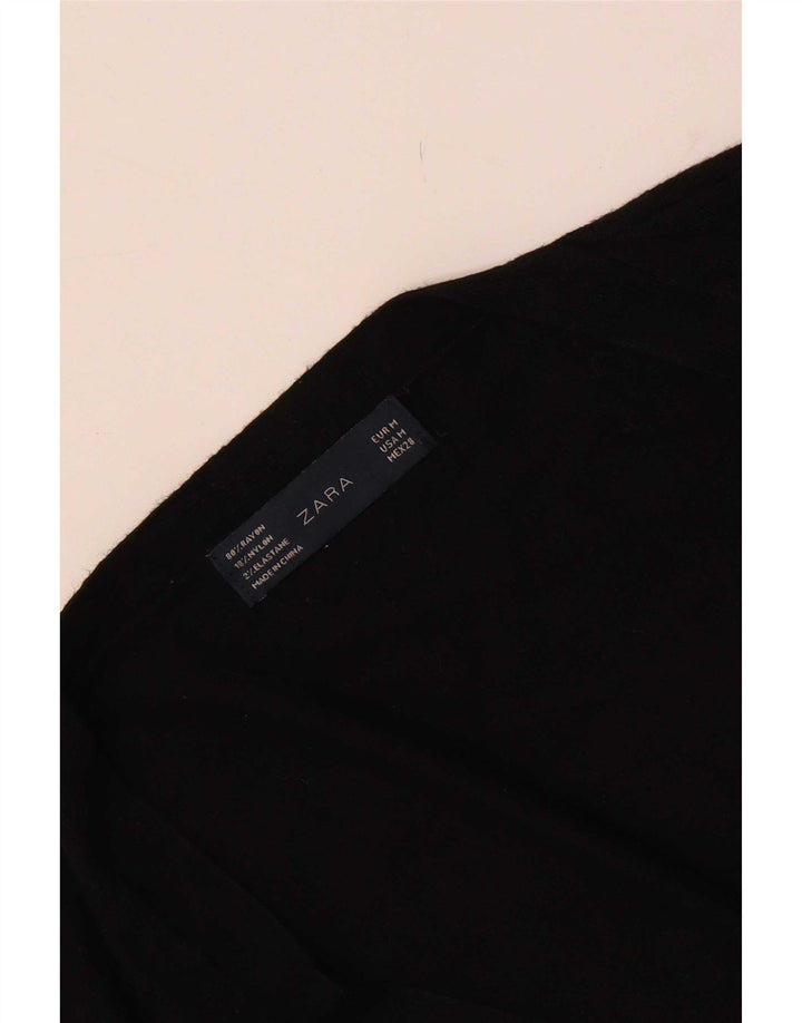 Женский кардиган Zara UK 12, средний черный вискоза