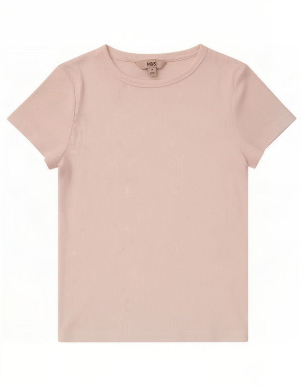 Marks & Spencer Womens T-Shirt Top UK 10 Small White
