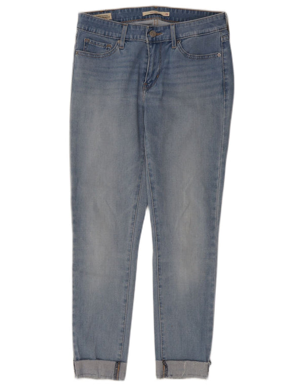Женские укороченные джинсы скинни Levi's 711 UK 8, маленькие W26 L25, синий хлопок