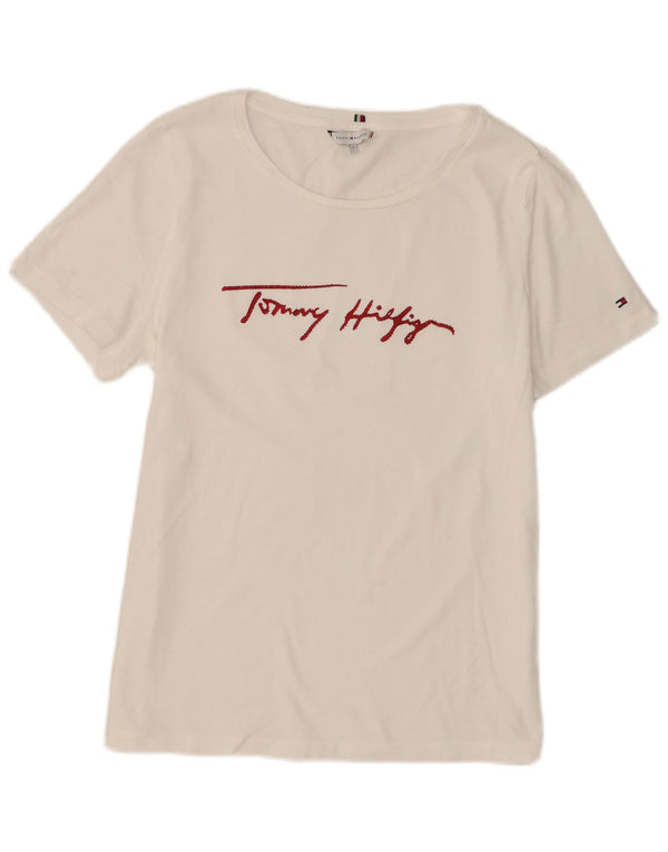 Женская футболка с рисунком Tommy Hilfiger Top UK 14, большая белая