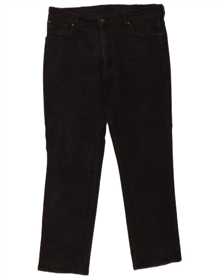 Мужские прямые джинсы Wrangler стандартного кроя W38 L32, черный хлопок