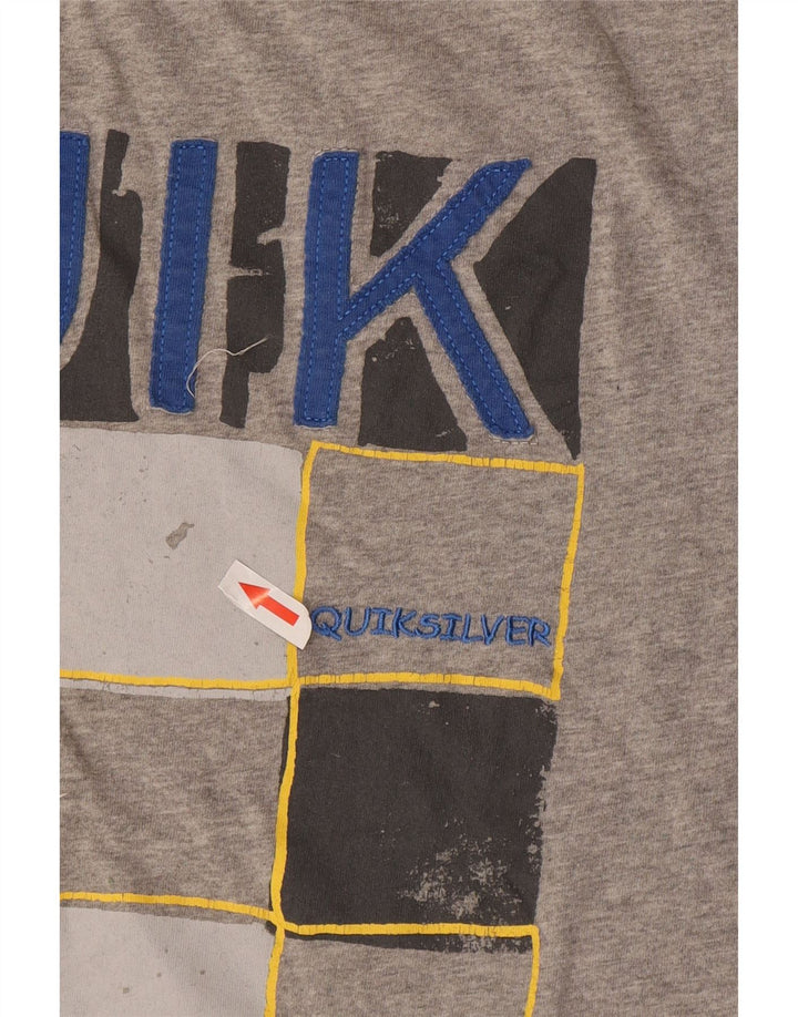 Мужская футболка с рисунком Quiksilver стандартного кроя, средний серый цвет