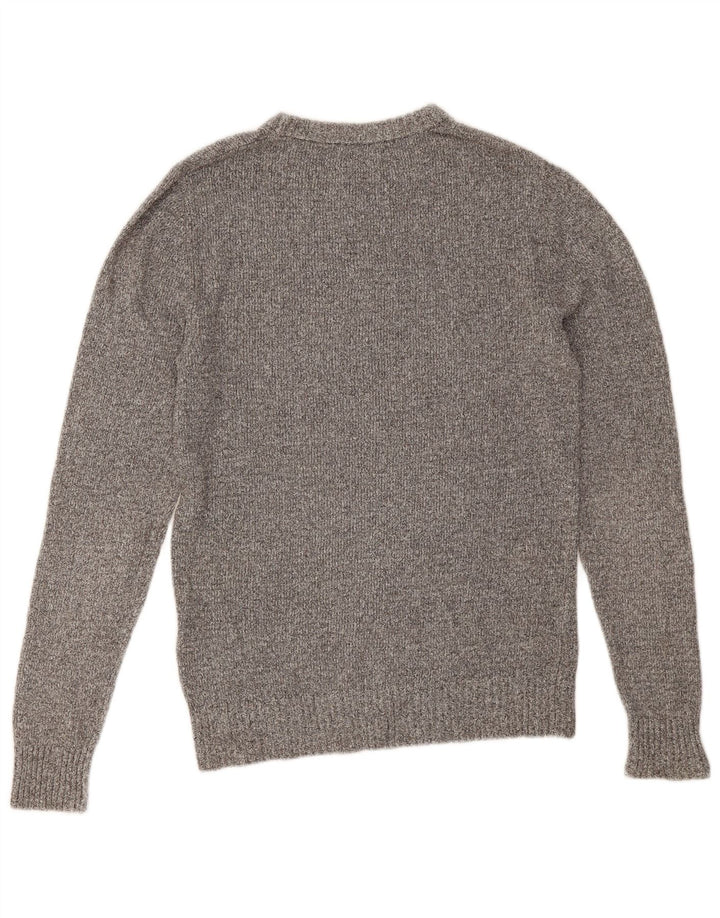 Мужской джемпер с круглым вырезом Jack & Jones, маленький серый хлопковый свитер