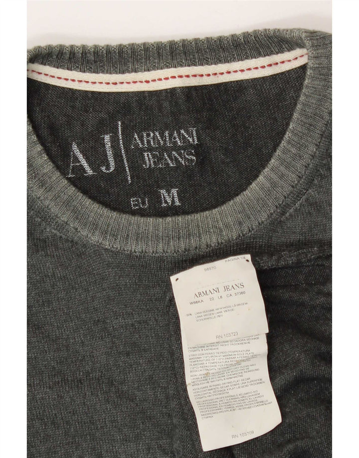 Мужской джемпер с круглым вырезом Armani, новый шерстяной свитер среднего зеленого цвета