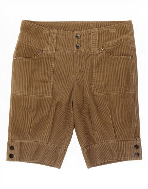 Женские вельветовые шорты Benetton IT 40 Medium W30 Коричневые, хлопок
