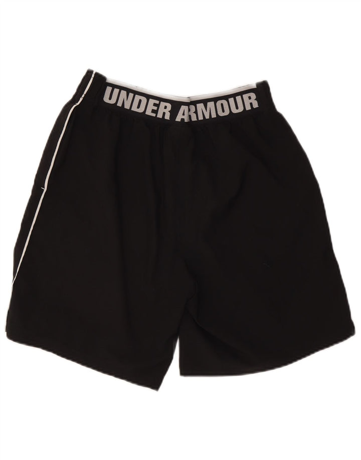 Мужские спортивные шорты Under Armour, средние черные спортивные шорты из полиэстера