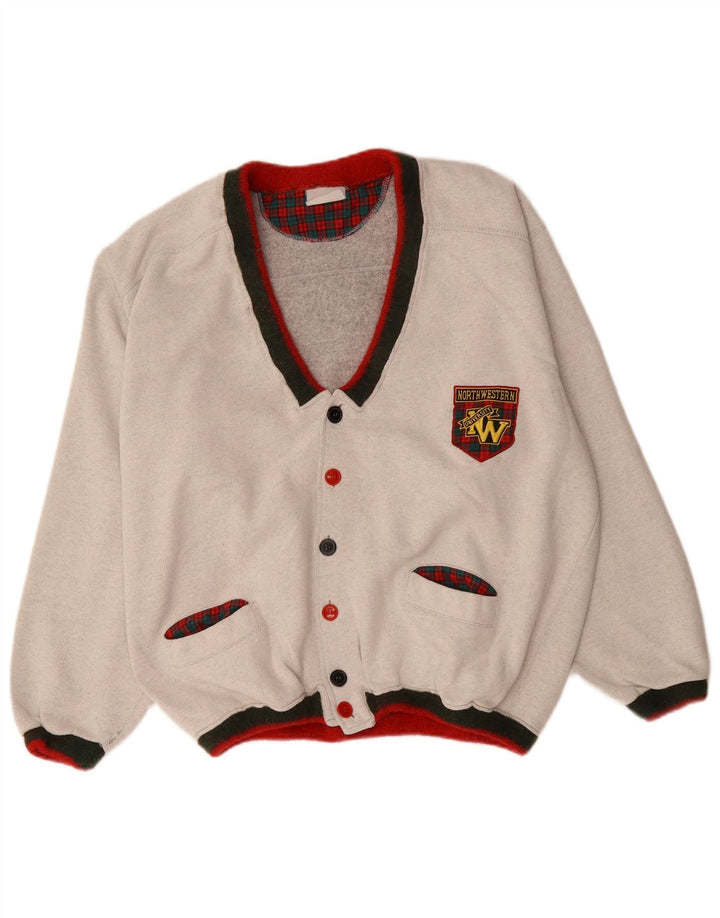 Мужской кардиган с рисунком North Western XL, серый