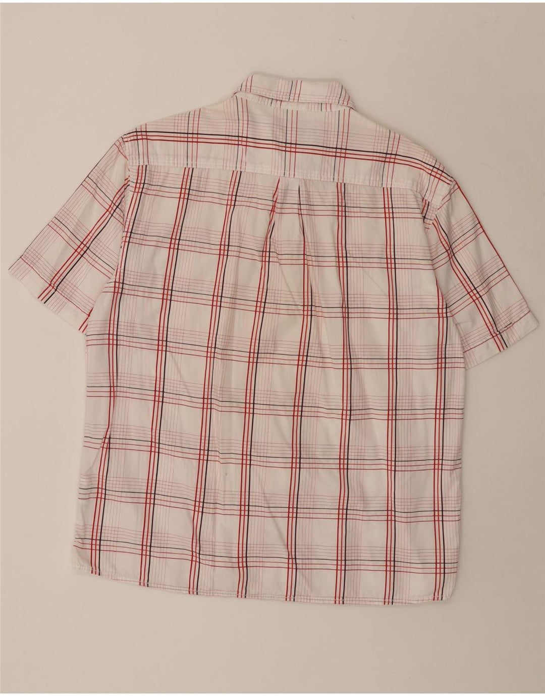 Мужская рубашка Wrangler с коротким рукавом XL, белая клетка, хлопок