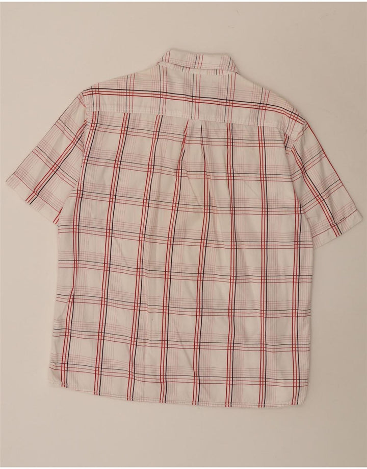 Мужская рубашка Wrangler с коротким рукавом XL, белая клетка, хлопок